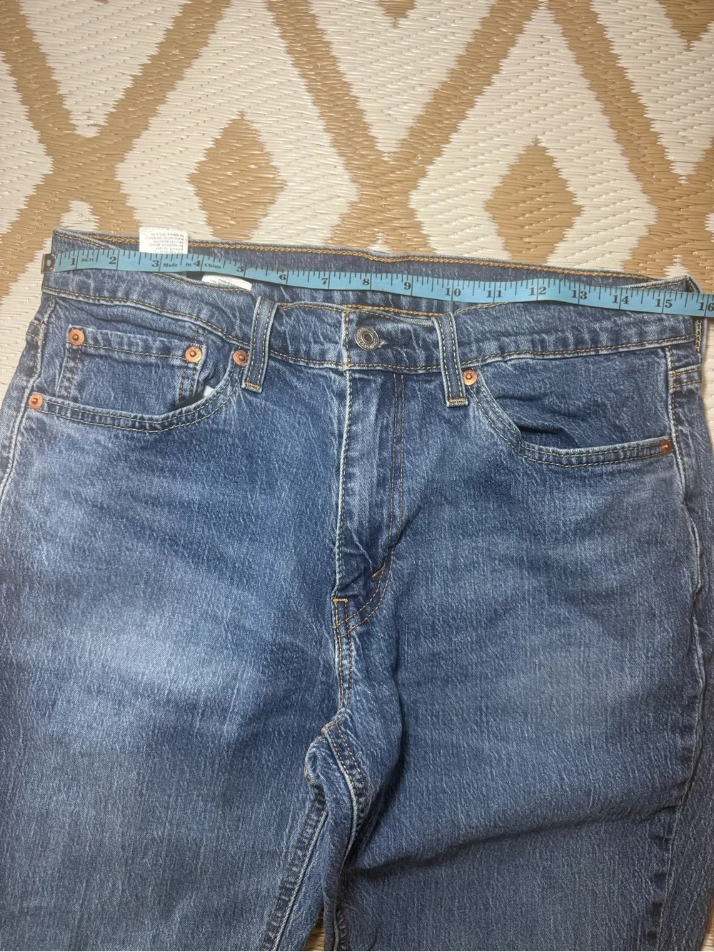 Levi's Men's Straight Jeans - Faded Blue Denim W 32 L 30